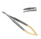 TISCO Lifecare Castroviejo Needle Holder with Lock with Tungsten Carbide 7 Inch Curved (Round)