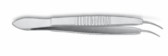TISCO Lifecare Swiss Model Iris Forceps Curved 1×2 Teeth – Premium Ophthalmic Microsurgical Instrument