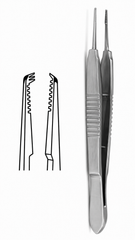 TISCO Lifecare Castroviejo Suture Forcep 1×2 Teeth Angled – Precision Ophthalmic Microsurgical Instrument