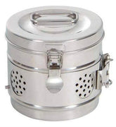 TISCO Lifecare Dressing Drum 15x12 Inch Stainless Steel Medical Sterilization Drum