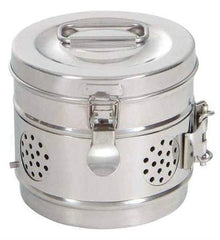 TISCO Lifecare Dressing Drum 9x9 Inch Stainless Steel Medical Sterilization Drum
