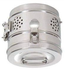 TISCO Lifecare Dressing Drum 9x5 Inch Stainless Steel Medical Sterilization Drum