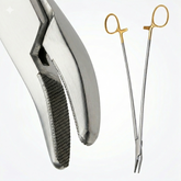TISCO Lifecare Finochietto Needle Holder Angled Tip with T.C. 20 CM / 8 Inch Stainless Steel Surgical Instrument