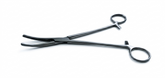 TISCO Lifecare Modified Hysterectomy Clamp 23cm (9 Inch) Curved with Longitudinal & Horizontal Serrations Stainless Steel Surgical Instrument