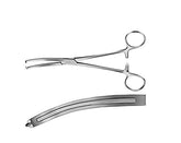 TISCO Lifecare Hysterectomy Clamp 20cm (8 Inch) Straight Atraumatic Grip Jaws Stainless Steel Surgical Instrument