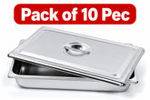 Tisco Lifecare 15x12 Inch Stainless Steel Instrument Tray Set (Pack of 10) – Heavy-Duty Reusable Flat Utility Trays