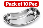 Tisco Lifecare 12-Inch Stainless Steel Kidney Tray Set (Pack of 10) – Extra-Large Reusable Utility Trays