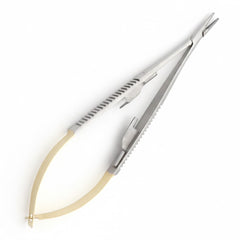 TISCO LIFECARE Castroviejo-Barraquer Needle Holder with Lock & Tungsten Carbide (T.C.) – Straight & Curved (Round) 5″–9″