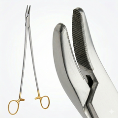 TISCO Lifecare Finochietto Needle Holder Angled Tip with T.C. 25 CM / 10 Inch Stainless Steel Surgical Instrument