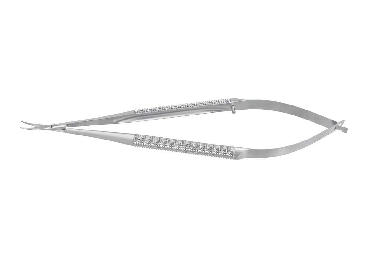TISCO Lifecare Micro Scissor Spring Action Curved 15cm/6" (Flat Pattern) – Surgical Grade Stainless Steel Precision Instrument