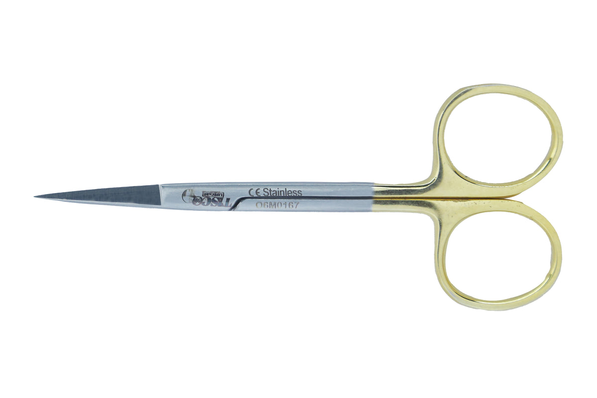 Tisco Lifecare Strabismus Scissors With T.C. — Straight & Curved 4" | Ophthalmic Precision Scissors