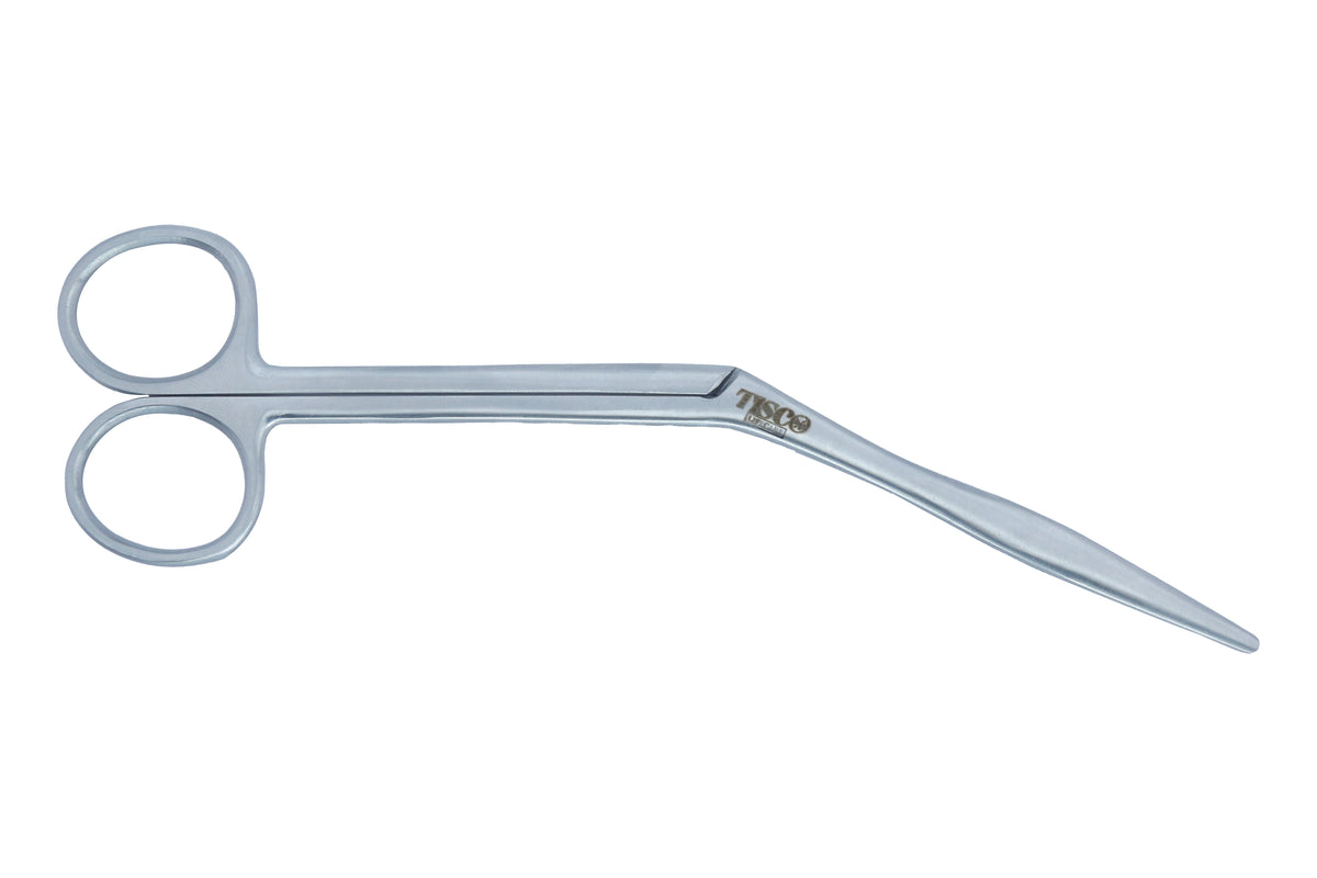 Tisco Lifecare Heymann Nasal Scissor 7" (18 cm) – Angled ENT Surgical Scissors