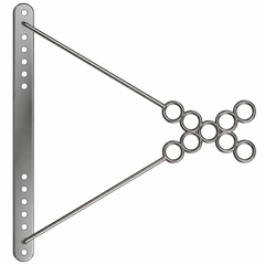 TISCO Lifecare Draffin Bipod Stand with Plate Stainless Steel Surgical ENT Instrument