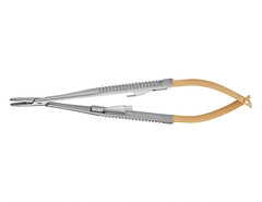 TISCO Lifecare Castroviejo Needle Holder with Lock with Tungsten Carbide 9 Inch Straight (Round)