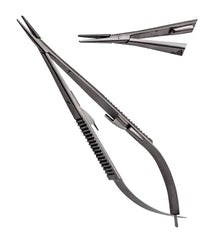 TISCO Lifecare Castroviejo Needle Holder with Lock 8 Inch Curved (Round) Stainless Steel Surgical Instrument