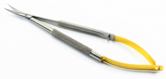 TISCO Lifecare Castroviejo Scissor Tungsten Carbide 5" Curved Stainless Steel Microsurgical Instrument