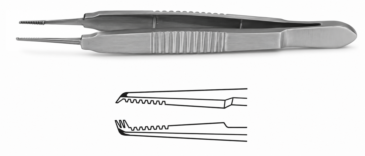 TISCO Lifecare Castroviejo Suture Forcep 0.12MM Teeth Straight – Precision Ophthalmic Microsurgical Instrument