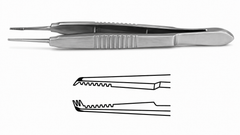 TISCO Lifecare Castroviejo Suture Forcep 1×2 Teeth Angled – Precision Ophthalmic Microsurgical Instrument