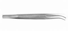 TISCO Lifecare Kirby Iris Forceps 1×2 Teeth Curved – Precision Ophthalmic Microsurgical Instrument