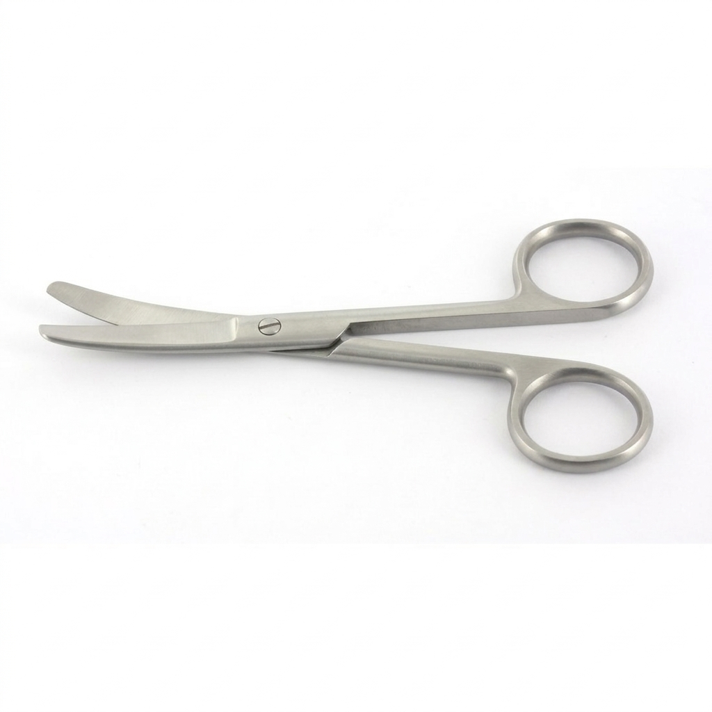 TISCO Lifecare Dressing Scissor Curved (Both Tips Blunt) 7" Stainless Steel Surgical Scissors