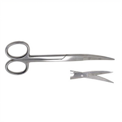 TISCO Lifecare Dressing Scissor Curved (Both Tips Pointed) 10" Stainless Steel Surgical Scissors