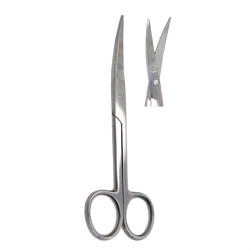 TISCO Lifecare Dressing Scissor Curved (Both Tips Pointed) 9" Stainless Steel Surgical Scissors: