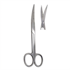 TISCO Lifecare Dressing Scissor Curved (Both Tips Pointed) 5" Stainless Steel Surgical Scissors