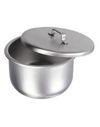 TISCO Lifecare Gallipot with Lid Cover 97x50 mm 8 Oz Stainless Steel Medical Bowl