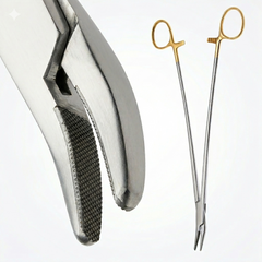 TISCO Lifecare Finochietto Needle Holder Angled Tip with T.C. 20 CM / 8 Inch Stainless Steel Surgical Instrument