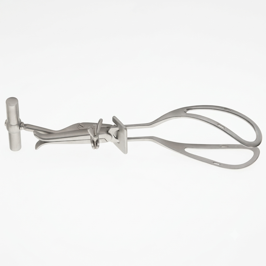 TISCO Lifecare Haig Ferguson Forceps with Axis Traction Stainless Steel Obstetric Surgical Instrument