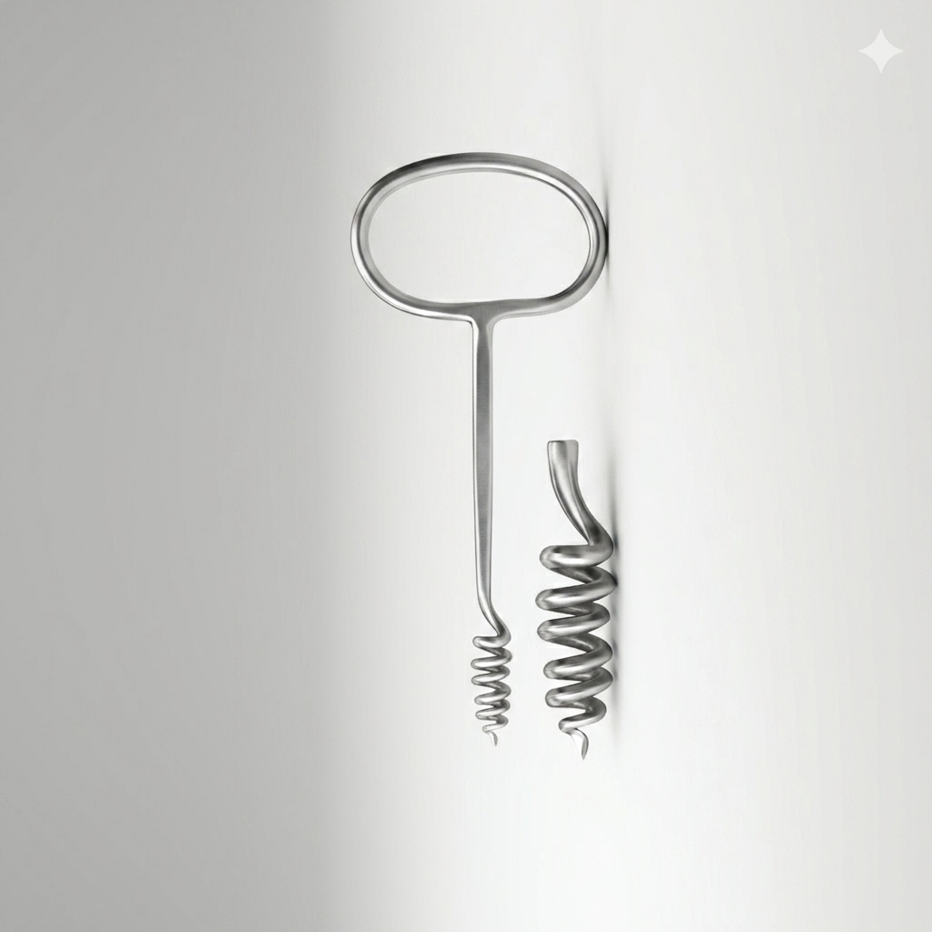TISCO Lifecare Myoma Screw on Ring Handle Big Stainless Steel Gynecological Surgical Instrument