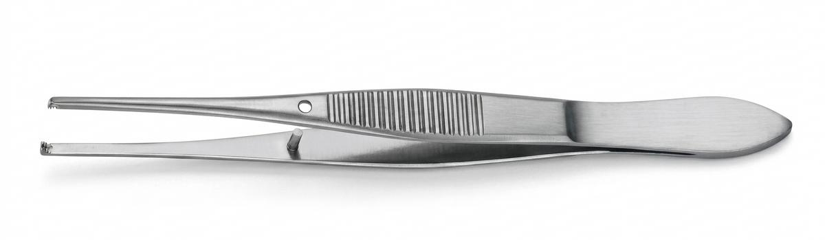TISCO Lifecare Iris Forceps 1×2 Teeth Half Curved – Precision Ophthalmic Tissue Handling Instrument