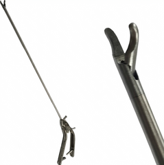 Right Hand Curved Jaw Needle Holder for Laparoscopic Surgery – Stainless Steel