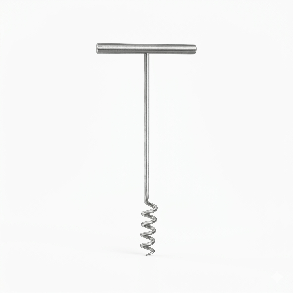 TISCO Lifecare Myoma Screw on T Handle Small Stainless Steel Gynecological Surgical Instrument