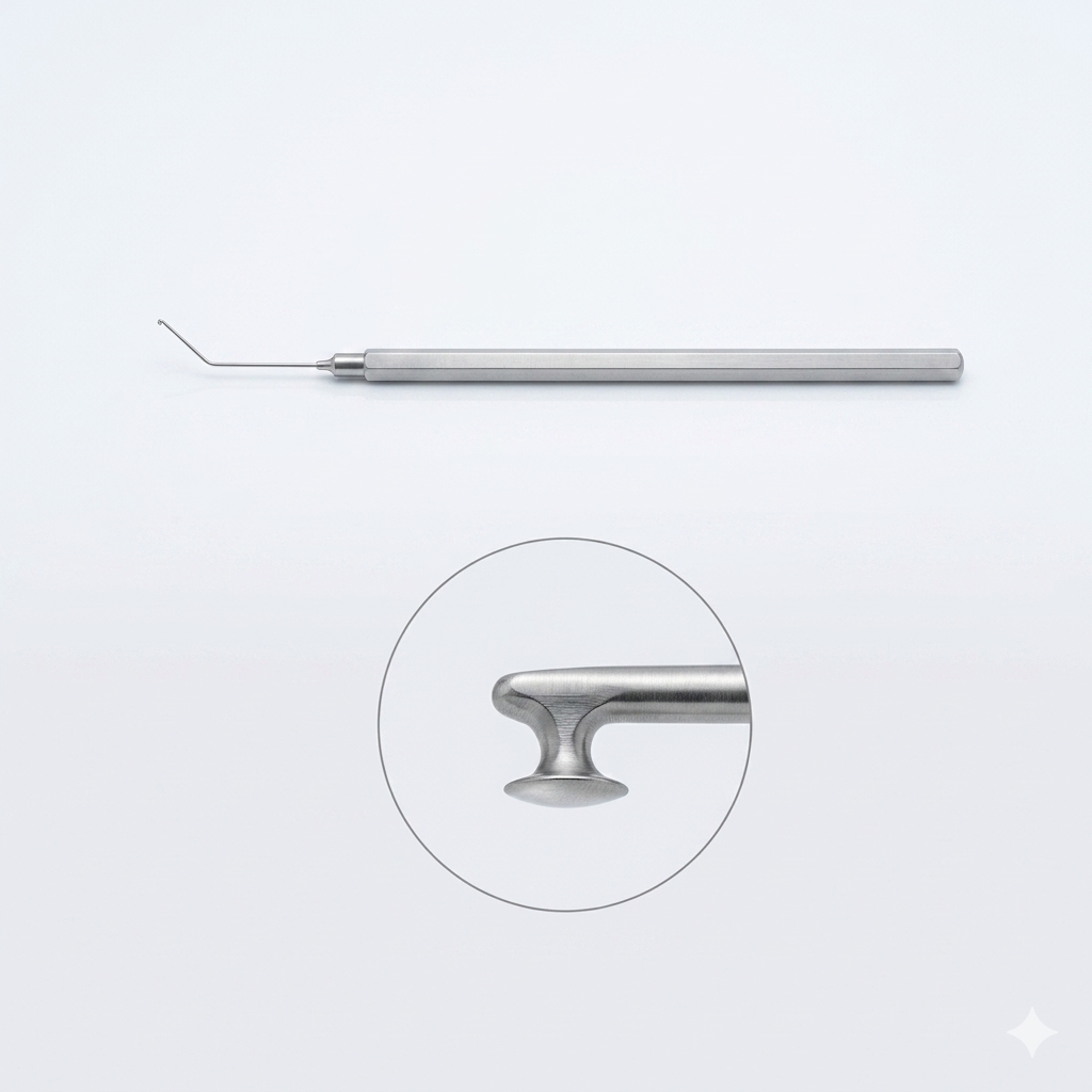 TISCO Lifecare Graether Collar Button Micro Iris Retractor Ang. Stainless Steel Ophthalmic Surgical Instrument