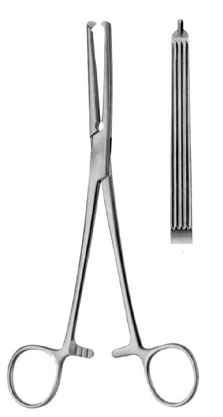 TISCO Lifecare Gwillian Hysterectomy Clamp Longitudinal Serrations 20cm (8") – Curved Surgical Instrument