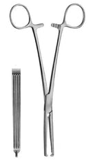TISCO Lifecare Gwillian Hysterectomy Clamp Longitudinal Serrations 20cm (8") – Straight Surgical Instrument