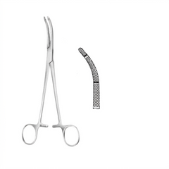 TISCO Lifecare Curved Hysterectomy Clamps 20 cm / 8 Inch Stainless Steel Surgical Instrument