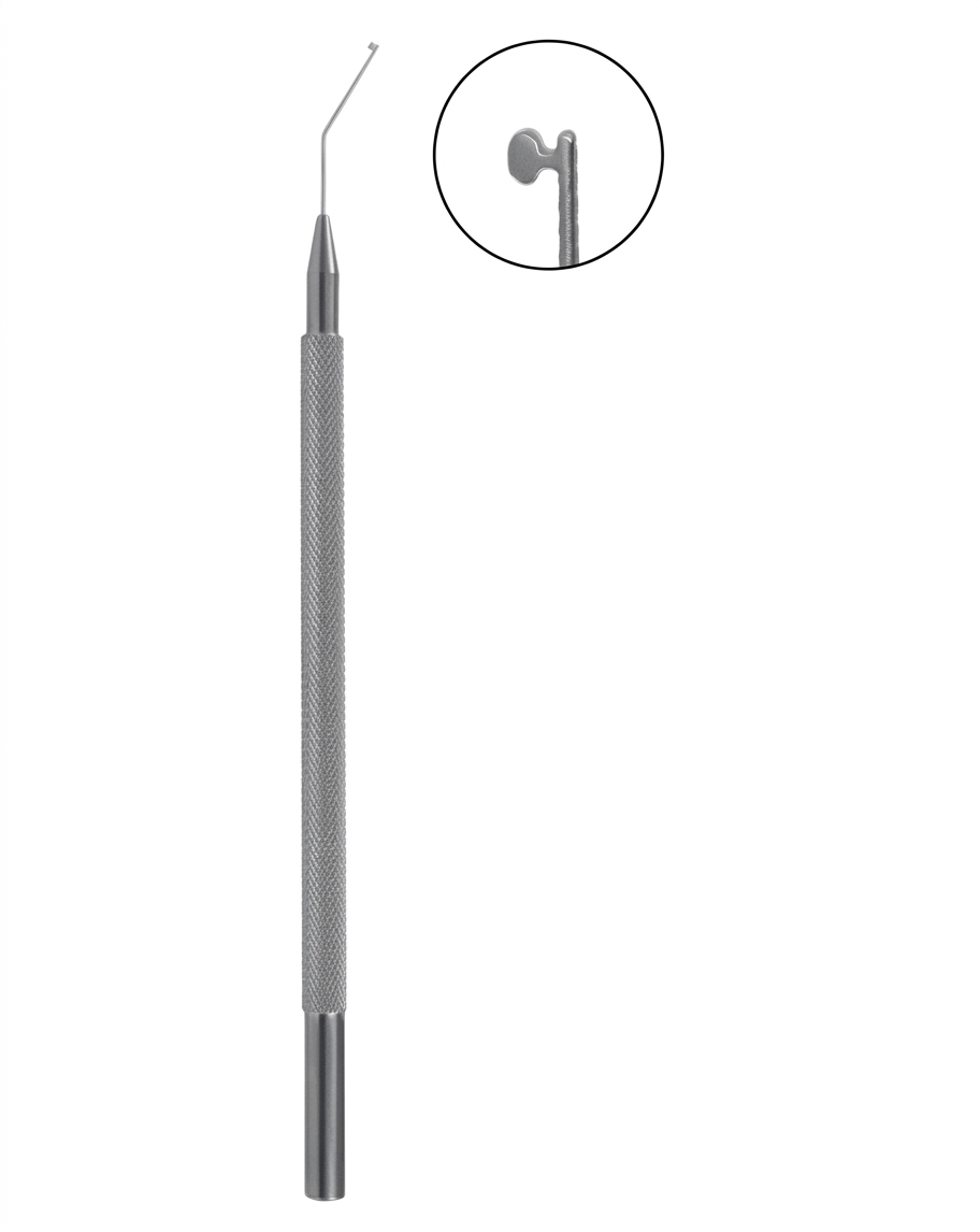 TISCO Lifecare Kuglen Iris Hook & Lens Manipulator Push-Pull Angled Stainless Steel Ophthalmic Surgical Instrument