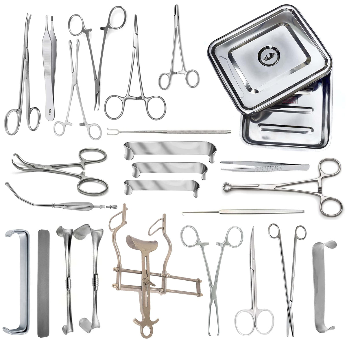 TISCO Lifecare Laparotomy Surgery Instrument Set (52 Pcs) | Premium & Medium Quality