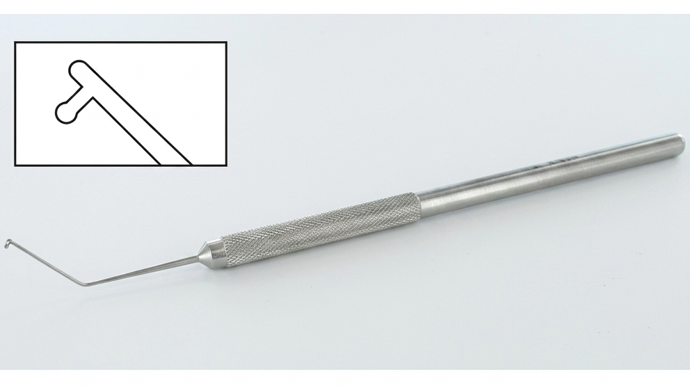 TISCO Lifecare Lester Lens Hook Angled Stainless Steel Ophthalmic Surgical Instrument