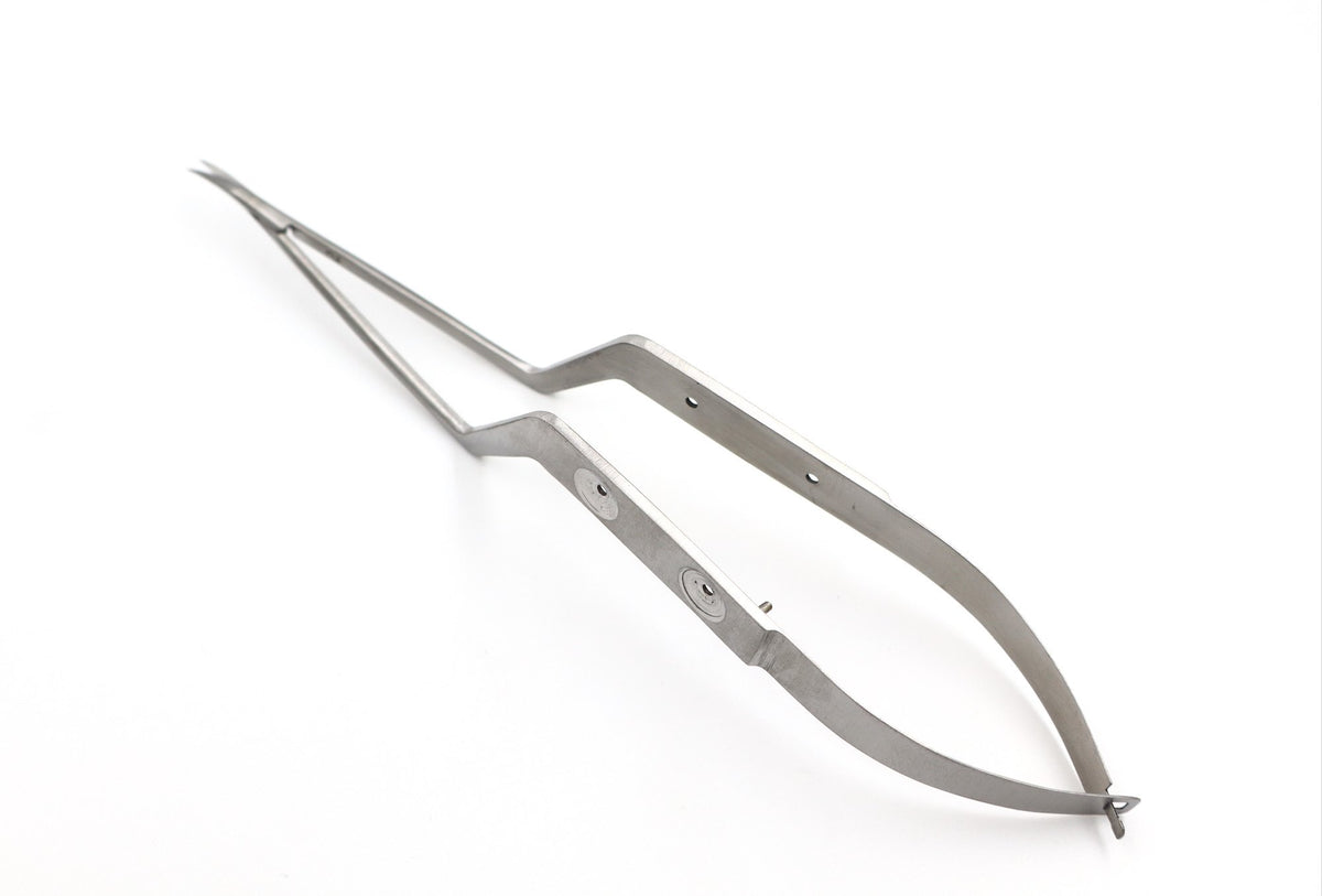 TISCO LIFECARE Micro Bayonet Scissor Spring Action Curved 8 Inch – Advanced Stainless Steel Microsurgical Instrument for Precision Dissection