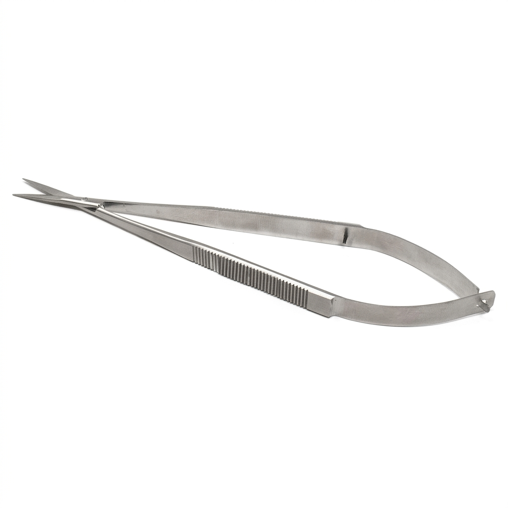 TISCO Lifecare Micro Scissor Spring Action Straight 8" (Round Pattern) – Surgical Stainless Steel Precision Instrument