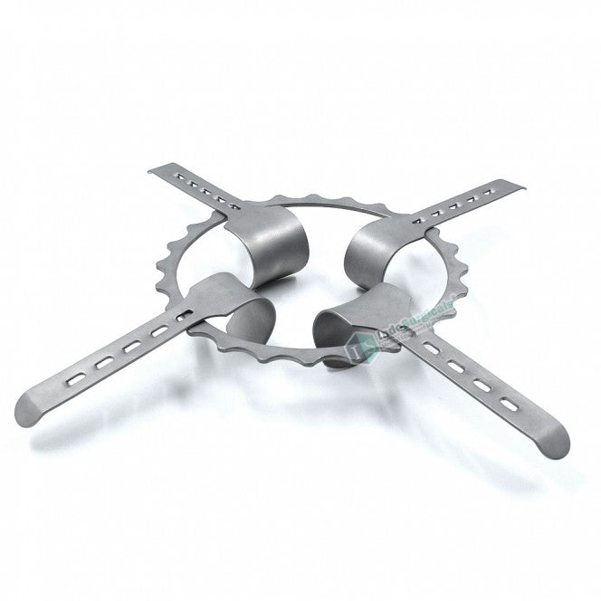 TISCO Lifecare Ring Retractor with Oval Frame and 4 Blades – Adult Stainless Steel Self-Retaining Surgical Instrument (Autoclavable, Adjustable, Heavy-Duty Design)