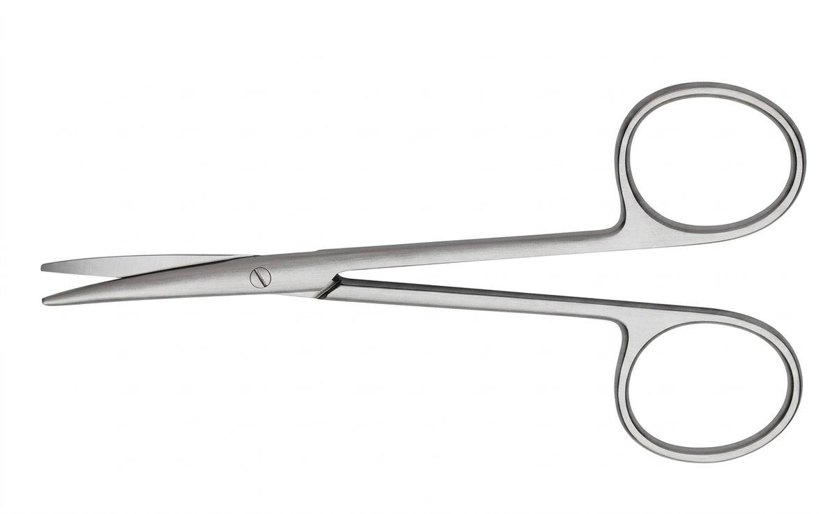 TISCO Lifecare Strabismus Scissors Curved Big Stainless Steel Ophthalmic Surgical Instrument