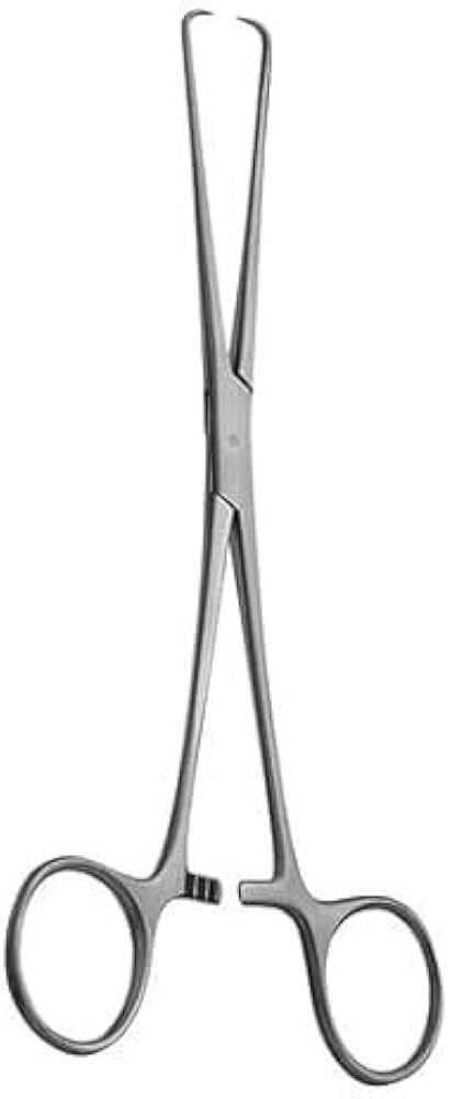 TISCO Lifecare Tennaculum Forceps – Straight Tip 20cm / 8”, Precision Stainless Steel Surgical Instrument