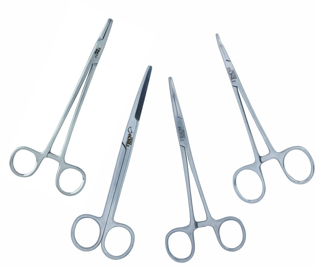 TISCO Lifecare  – 6pcs Artery Forceps Curved 6", 2 Needle Holders 6", 2 Mayo Scissors cvd 6", 2 Mosquito Forceps Curved 5"(TOTAL NO.  12 INSTRUMENTS )