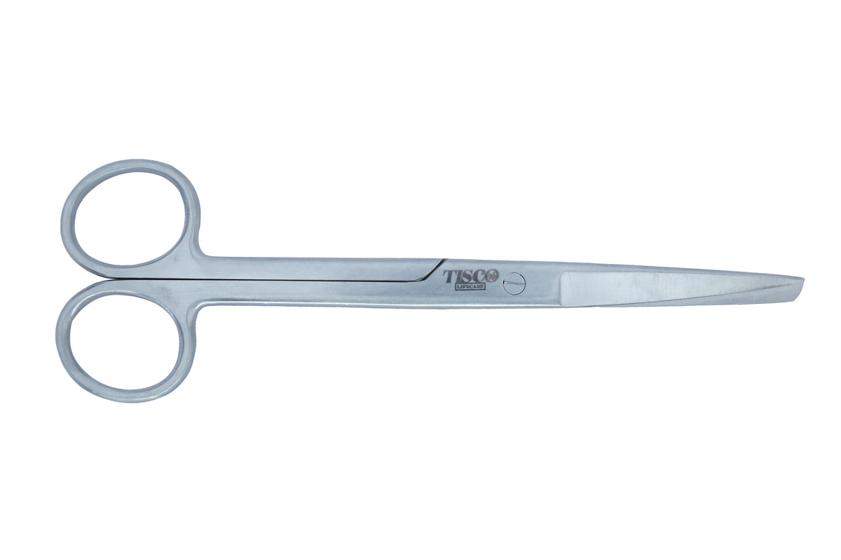 TISCO Lifecare Dressing Scissor Straight (1 Sharp x 1 Blunt Tip) 7" Stainless Steel Surgical Scissors